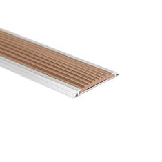 Aluminium Übergangsprofil braun LxBxH=1500x42x3,8mm