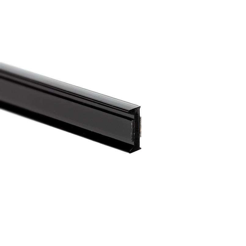 Anschlussprofil Stirnseite 10-10,8 mm schwarz (L=3m)
