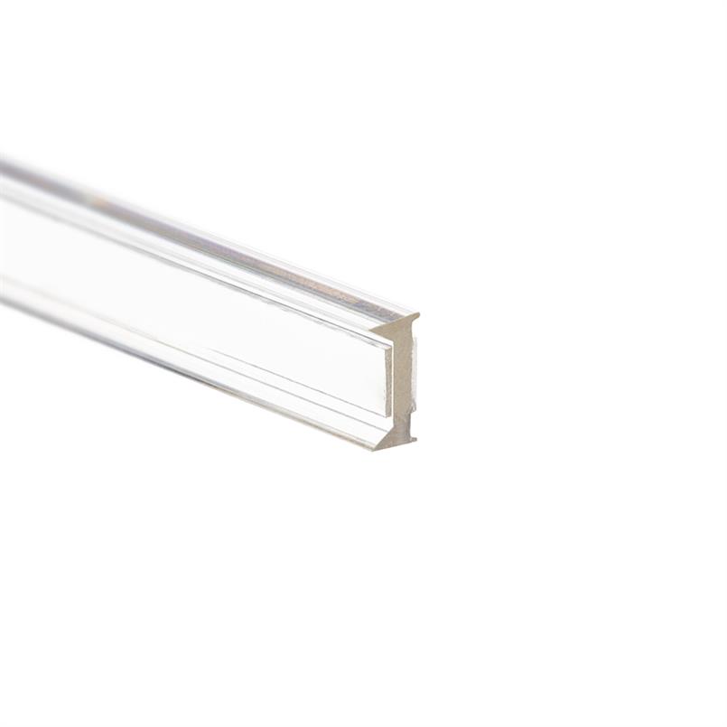 Anschlussprofil Stirnseite 10-10,8 mm transparent (L=3m)