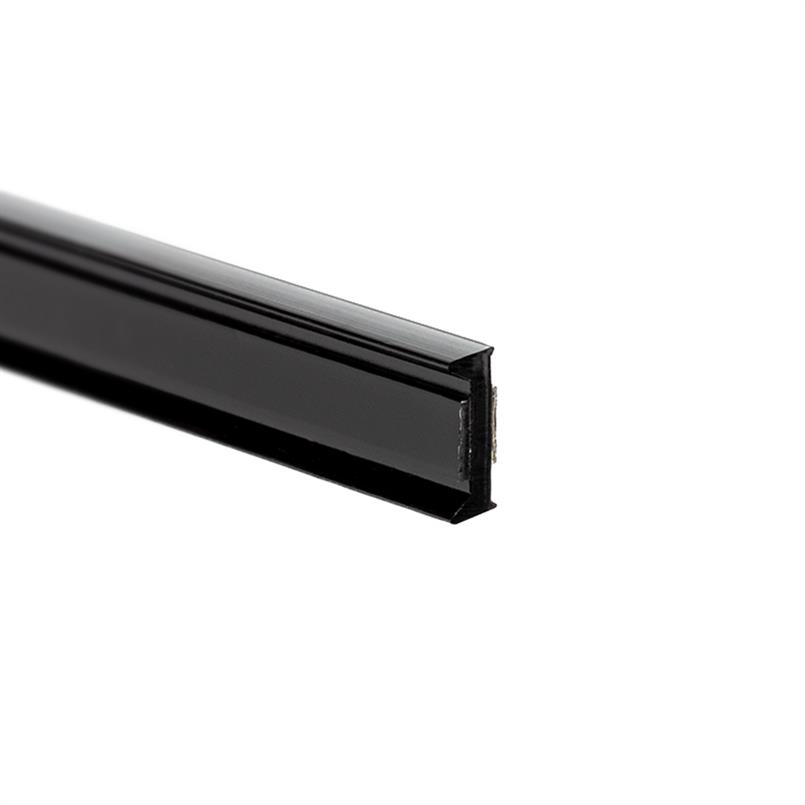Anschlussprofil Stirnwand 12-12,8 mm schwarz (L=3m)