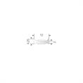 Anschlussprofil Stirnwand 12-12,8 mm transparent (L=3m)