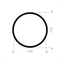 DN1000 Flachdichtung CR/SBR 1120x1020x3mm