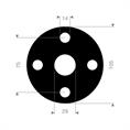 DN20 Flachdichtung Viton 105x75x29mm 4x14mm