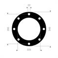 DN200 Flachdichtung CR/SBR 340x295x225x3mm 8x22mm