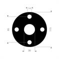 DN25 Flachdichtung Viton 115x85x36mm 4x14mm