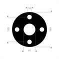 DN32 Flachdichtung SBR 140x100x47mm 4x18mm