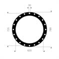 DN600 Flachdichtung Viton 780x725x620mm 20x30mm