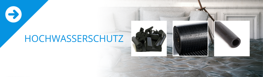 Effektiver Hochwasserschutz mit Gummiläufern, Gummiplatten, Profilen und Schläuchen