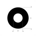 EPDM Gummi-Stahl Flachdichtung 51x22x4mm DN15