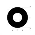 EPDM Gummi-Stahl Flachdichtung 61x27x4mm DN20