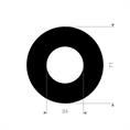 EPDM Gummi-Stahl Flachdichtung 71x34x4mm DN25