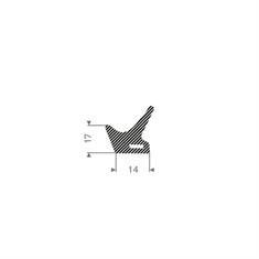 EPDM Moosgummi Profil BxH=14x17mm (L=30m)