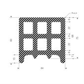 EPDM Moosgummi Profil BxH=84x83mm