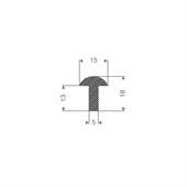 EPDM Moosgummi T-Profil grau BxH=15x18mm (L=100m)