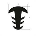 EPDM Vollgummi T-Profil BxH=25x30mm (L=25m)