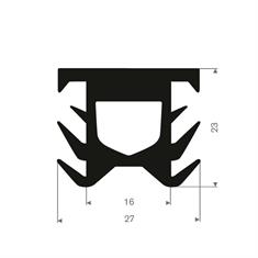 EPDM Vollgummi T-Profil BxH=27x23mm (L=25m)