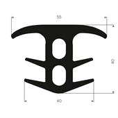 EPDM Vollgummi T-Profil BxH=55x40mm (L=15m)