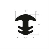 EPDM Vollgummi T-Profil BxH=9x9mm (L=100m)