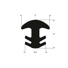 EPDM Vollgummi T-Profil BxH=9x9mm (L=100m)