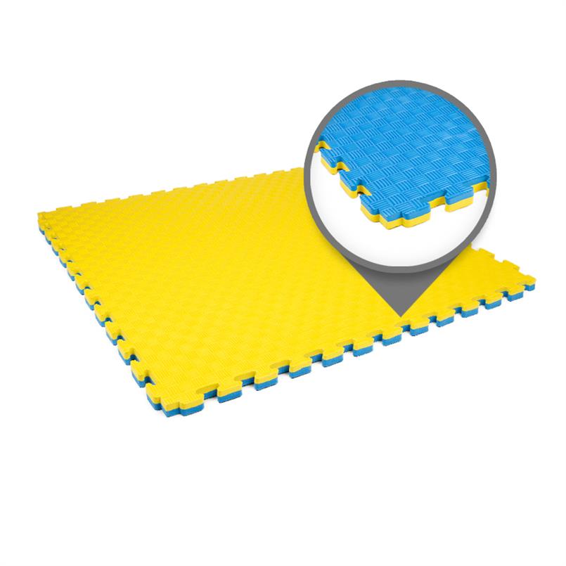 EVA-Schaum-Fliese Tränenblech blau/gelb 1000x1000x25mm