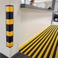 EVA Schaum M-safe rund Winkelprofil schwarz/gelb LxBxH=805x101x101mm