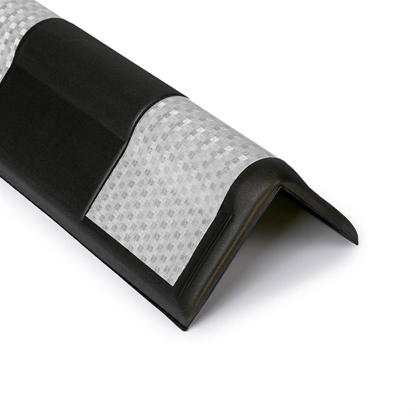 EVA Schaum M-safe rund Winkelprofil schwarz/weiß LxBxH=805x1
