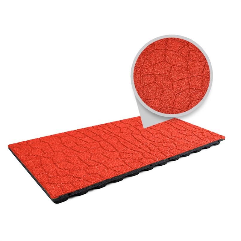 Fallschutzmatte flagstone 100x50x4,8cm korallenrot
