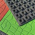 Fallschutzmatte flagstone 100x50x7cm schwarz