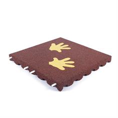 Fallschutzmatte mit Handabdruck