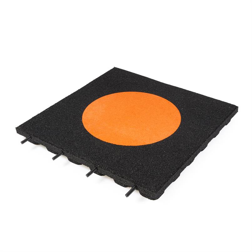 Fallschutzmatte mit Punkt orange 50x50x4,8cm