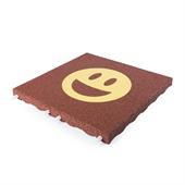 Fallschutzmatte rot mit gelbem Smiley