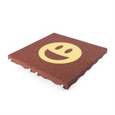 Fallschutzmatte rot mit gelbem Smiley