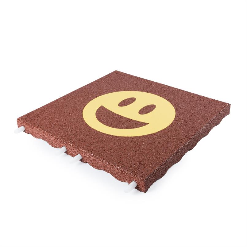 Fallschutzmatte rot mit gelbem Smiley