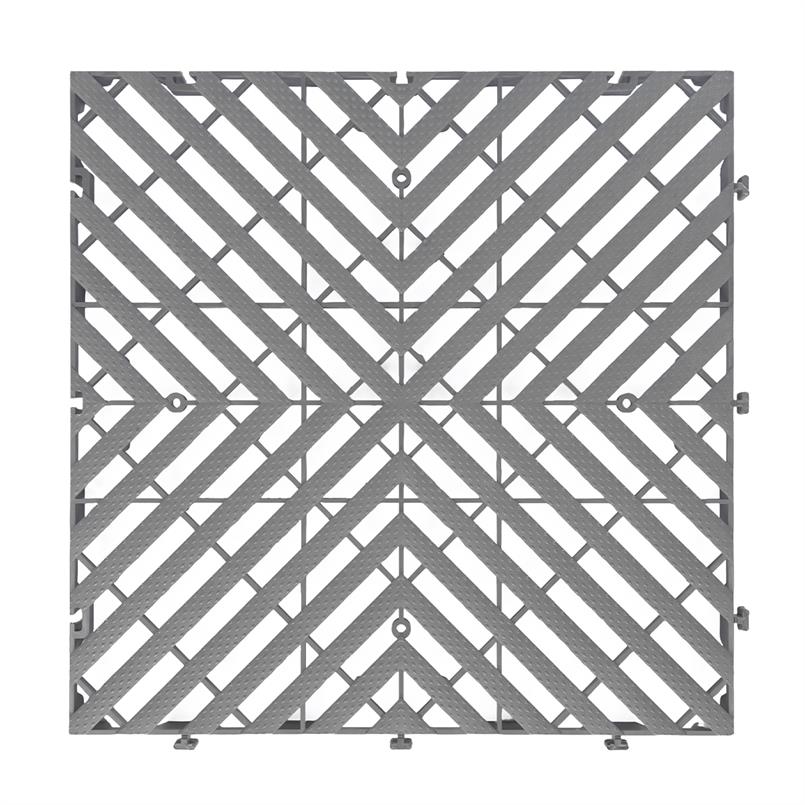 Gitterfliese dunkelgrau premium 400x400x30mm (Set 10 Stück)