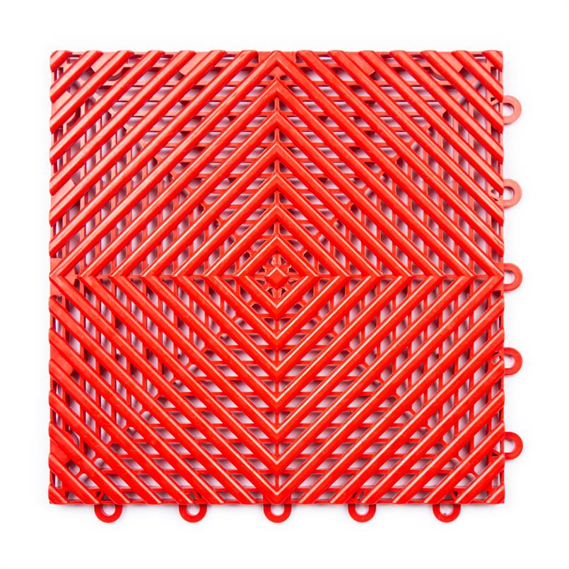Gitterfliese hart rot 300x300x15mm (Set 25 Stück)