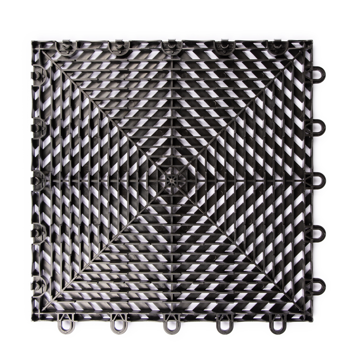 Gitterfliese hart schwarz 300x300x15mm (Set 25 Stück) - Technikplaza
