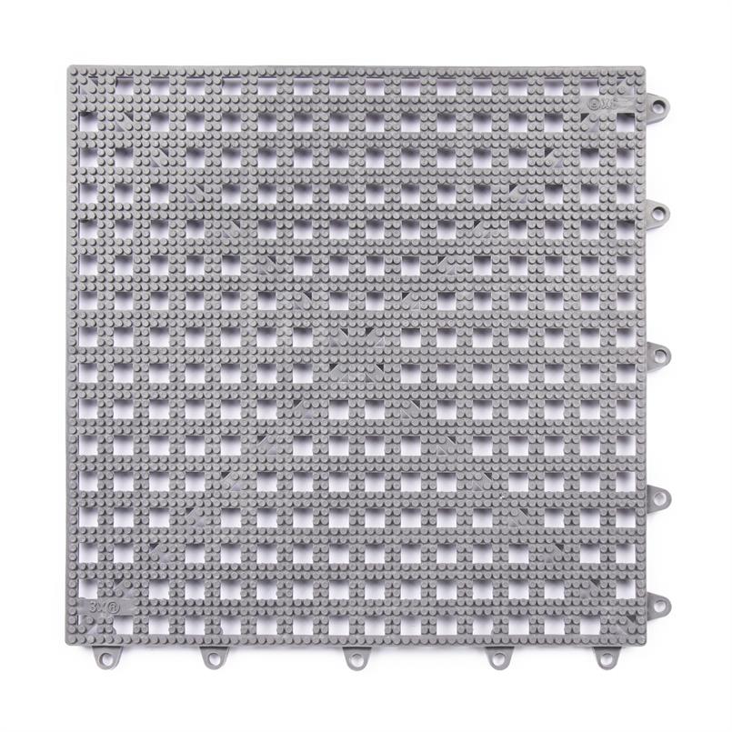 Gitterfliese hellgrau 300x300x13mm (Set 25 Stück)