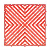 Gitterfliese rot premium 400x400x30mm (Set 10 Stück)