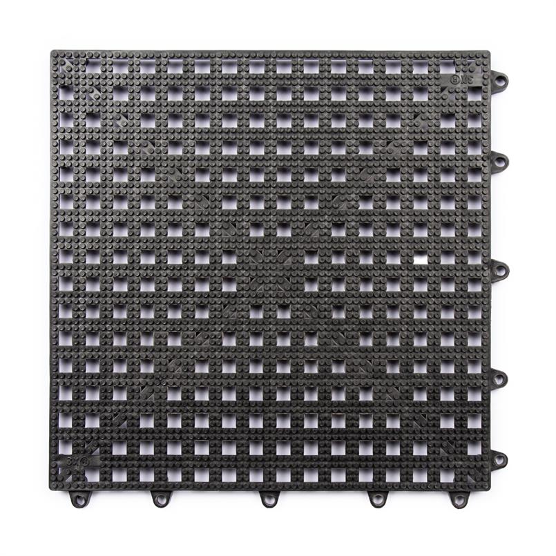 Gitterfliese schwarz 300x300x13mm (Set 25 Stück)