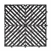 Gitterfliese schwarz premium 400x400x30mm (Set 10 Stück)