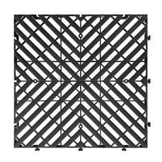 Gitterfliese schwarz premium 400x400x30mm (Set 10 Stück)