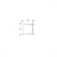 Glasanschlussprofil Ecke 12-12,8 mm transparent (L=3m)
