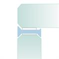 Glasanschlussprofil Ecke klein 10-10,8 mm transparent (L=3m)
