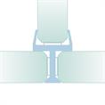 Glasanschlussprofil Trennwand 10-10,8 mm transparent (L=3m)