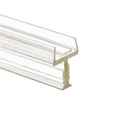 Glasanschlussprofil Trennwand 12-12,8 mm transparent (L=3m)