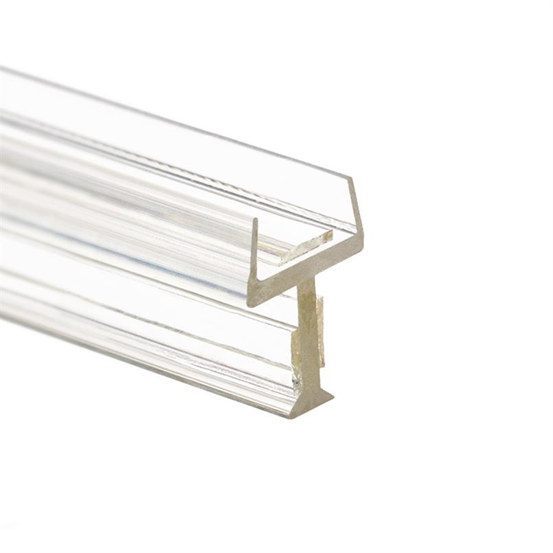 Glasanschlussprofil Trennwand 12-12,8 mm transparent (L=3m)