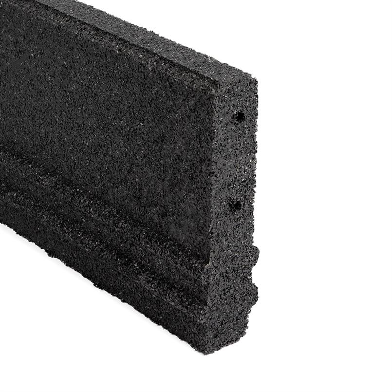 Gummi Bordstein schwarz 100x25x5cm Rasenkante Gummi