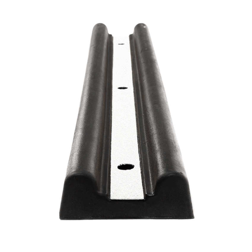 RS PRO Gummi Stoßschutz für den Einsatz auf Masse Wand Gerade, 150mm x 55  mm x 1000mm, Schwarz/Gelb