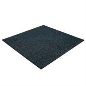 Gummifliese schwarz/blau 100x100x1,5cm