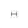 H-Profil Kunststoff 10-10,8mm schwarz (L=3m)